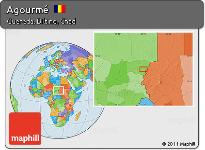 Political Location Map of Agourmé