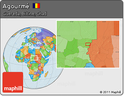 Political Location Map of Agourmé