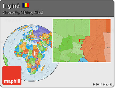Political Location Map of Inginé