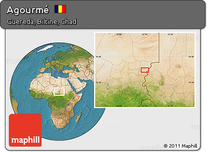 Satellite Location Map of Agourmé
