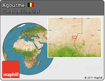 Satellite Location Map of Agourmé