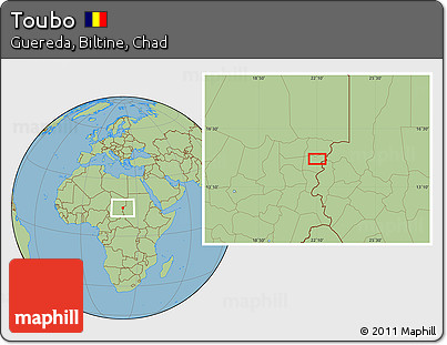 Savanna Style Location Map of Toubo