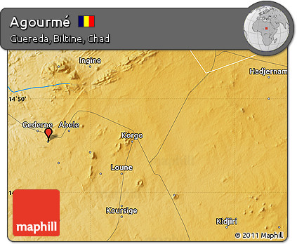 Physical Map of Agourmé