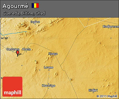 Physical Map of Agourmé