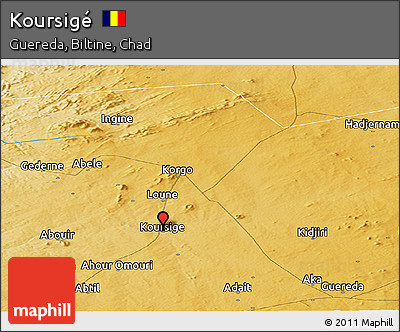 Physical Panoramic Map of Koursigé
