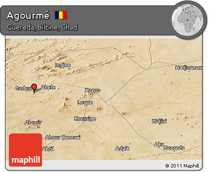 Satellite Panoramic Map of Agourmé