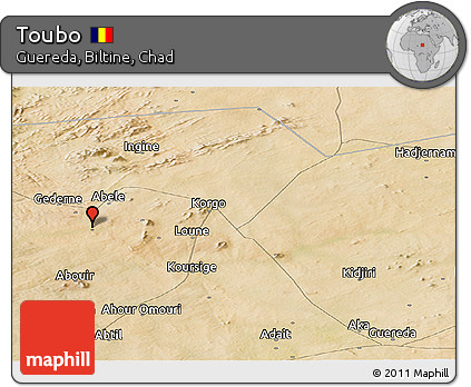 Satellite Panoramic Map of Toubo