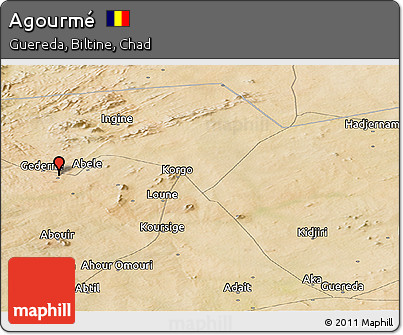Satellite Panoramic Map of Agourmé