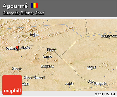 Satellite Panoramic Map of Agourmé