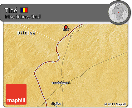 Physical 3D Map of Tiné