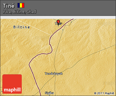 Physical 3D Map of Tiné