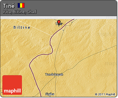 Physical 3D Map of Tiné