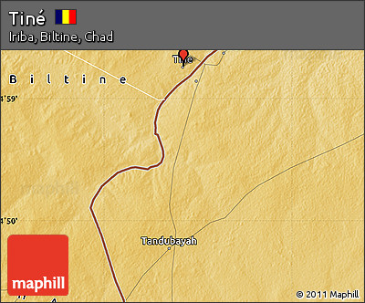Physical Map of Tiné