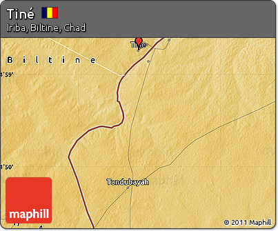 Physical Map of Tiné