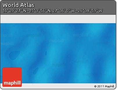 Political 3D Map of the Area around 14° 46' 42" N, 27° 7' 30" W