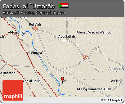 Shaded Relief 3D Map of Fadasi Al `Umarāb