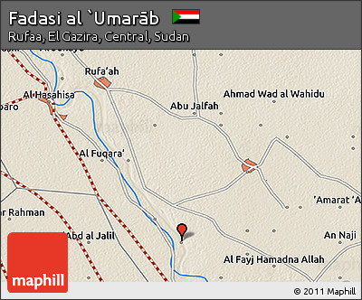 Shaded Relief 3D Map of Fadasi Al `Umarāb
