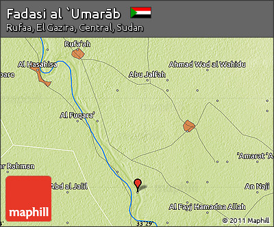 Physical Map of Fadasi Al `Umarāb