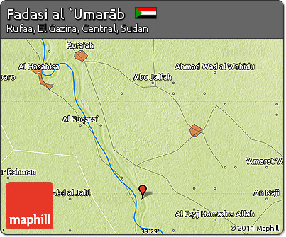 Physical Map of Fadasi Al `Umarāb