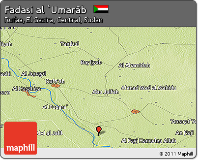 Physical Panoramic Map of Fadasi Al `Umarāb