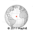 Outline Map of the Area around 14° 46' 42" N, 33° 4' 30" W, rectangular outline