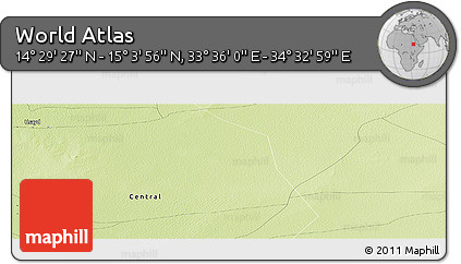 Physical Panoramic Map of the Area around 14° 46' 42" N, 34° 4' 30" E