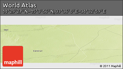 Physical Panoramic Map of the Area around 14° 46' 42" N, 34° 4' 30" E