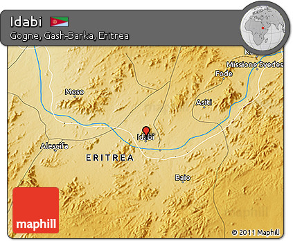 Physical 3D Map of Idabi