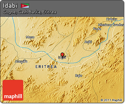 Physical 3D Map of Idabi