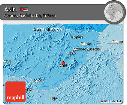 Political 3D Map of Asiti