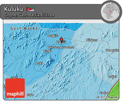 Political 3D Map of Kuluku