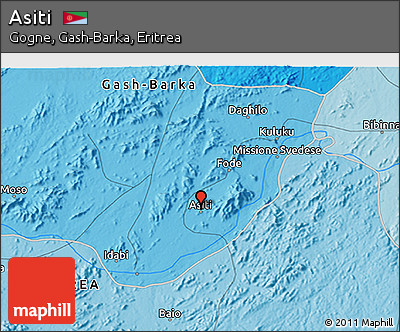 Political 3D Map of Asiti