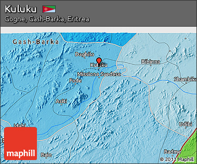 Political 3D Map of Kuluku