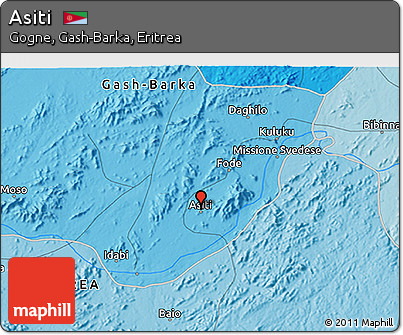 Political 3D Map of Asiti