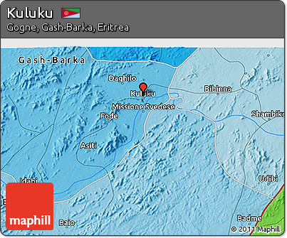 Political 3D Map of Kuluku