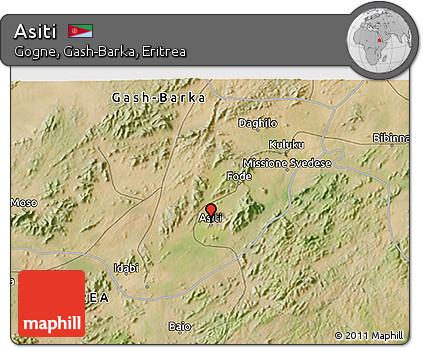 Satellite 3D Map of Asiti