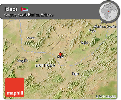 Satellite 3D Map of Idabi