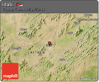 Satellite 3D Map of Idabi
