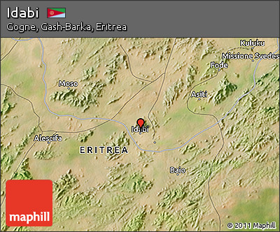 Satellite 3D Map of Idabi