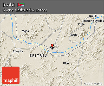 Shaded Relief 3D Map of Idabi
