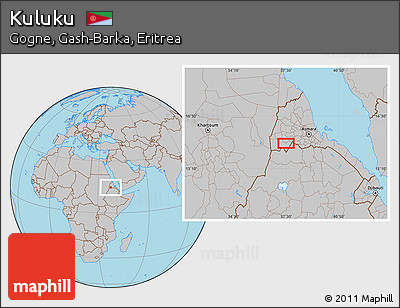 Gray Location Map of Kuluku