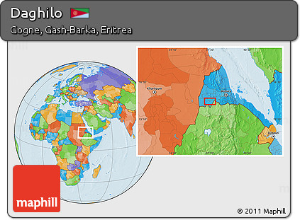 Political Location Map of Daghilo