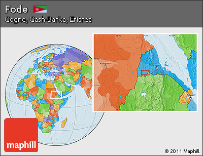 Political Location Map of Fode