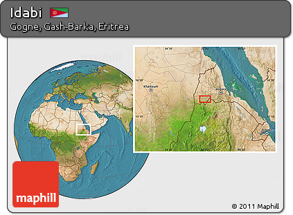 Satellite Location Map of Idabi