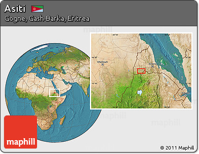 Satellite Location Map of Asiti