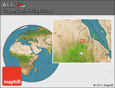 Satellite Location Map of Asiti