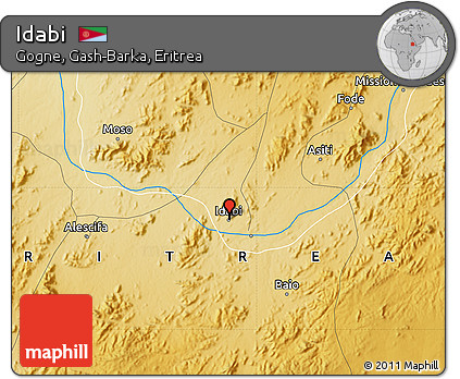 Physical Map of Idabi
