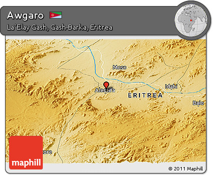 Physical Panoramic Map of Awgaro
