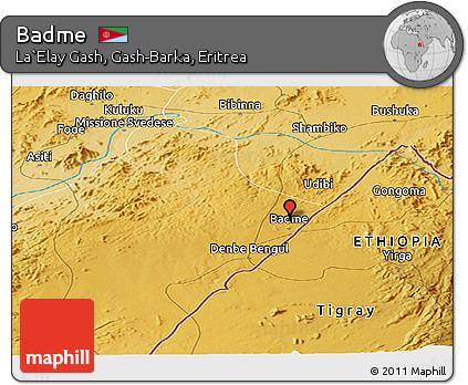 Physical Panoramic Map of Badme