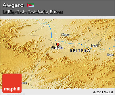 Physical Panoramic Map of Awgaro